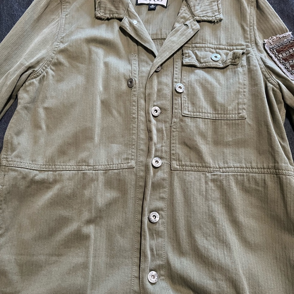 BKE Olive Beaded Jacket